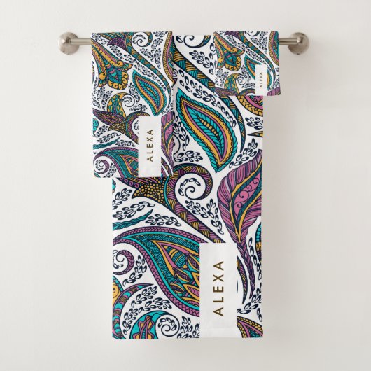 Paisley ethnique coloré floral motif (En situation)