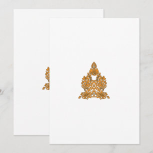 Paisley Floral Art · Oranje Boho Decor Feestdagenkaart