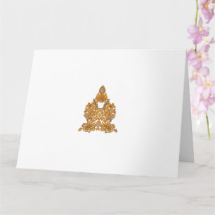 Paisley Floral Art · Oranje Boho Decor Kaart