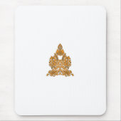 Paisley Floral Art · Oranje Boho Decor Muismat (Voorkant)