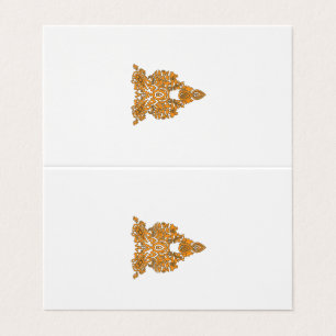 Paisley Floral Art · Oranje Boho Decor Visitekaartjes