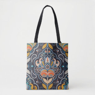 Paisley Floral: Donker Indiaas patroon Draagtas