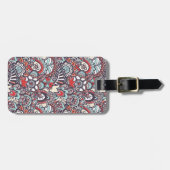 Paisley Floral Doodle Pattern Bagagelabel (Voorkant horizontaal)