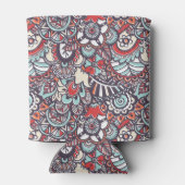 Paisley Floral Doodle Pattern Blikjeskoeler (Achterkant)