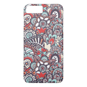 Paisley Floral Doodle Pattern iPhone 8 Plus / 7 Plus Hoesje