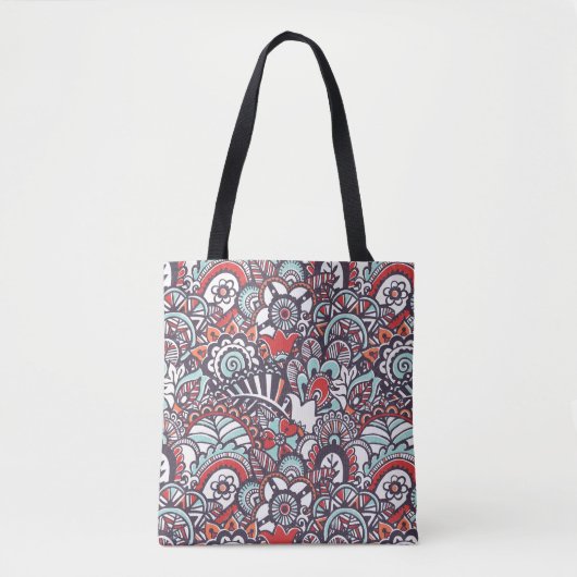 Paisley Floral Doodle Pattern Draagtas (Voorkant)