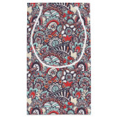 Paisley Floral Doodle Pattern Klein Cadeauzakje (Achterkant)