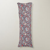 Paisley Floral Doodle Pattern Lichaamskussen (Voorkant Verticaal)