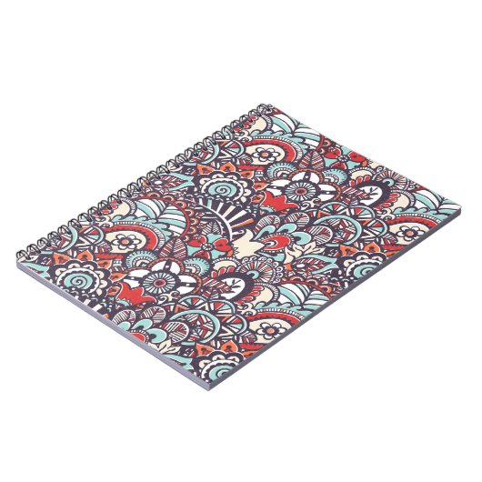 Paisley Floral Doodle Pattern Notitieboek (Linkerzijde)