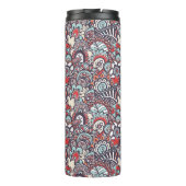 Paisley Floral Doodle Pattern Thermosbeker (Achterkant)
