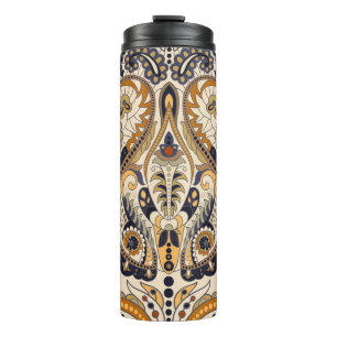 Paisley Floral: kleurrijk naadloos design Thermosbeker