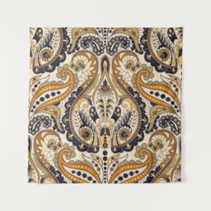 Paisley Floral: kleurrijk naadloos design Wandkleed