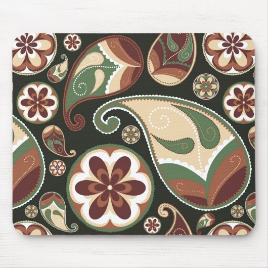 Paisley & Floral Mousepad Muismat (Voorkant)