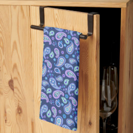 Paisley Floral Pattern - Blauw Theedoek