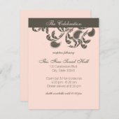 Paisley Floral Reception Kaart (Voorkant / Achterkant)