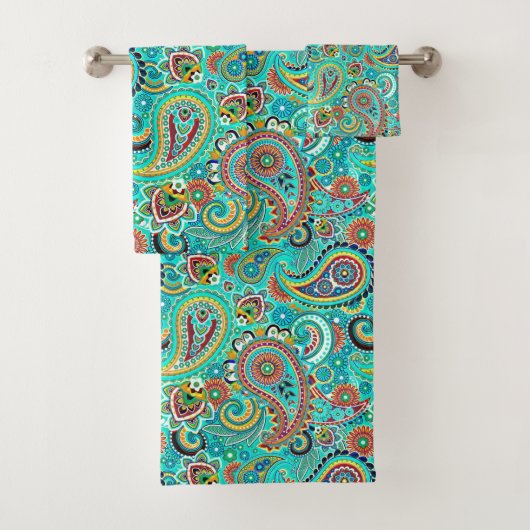Paisley floral turquoise (En situation)