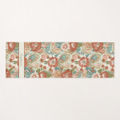 Paisley Floral Yoga Mat - Custom Name Mat (Voorkant (horizontaal))