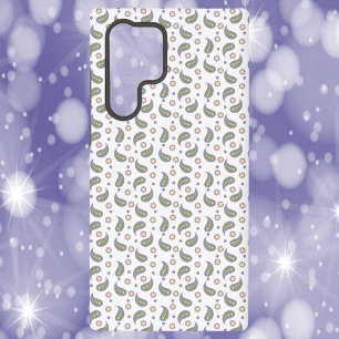 Paisley Flowers Stippen Groen Roze Paarse Samsung Galaxy Hoesje