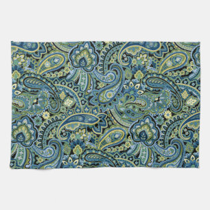 Paisley Forest Groen Keukenhanddoeken
