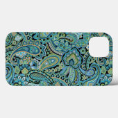 Paisley Forest Groene iPhone Case (Achterkant (horizontaal))