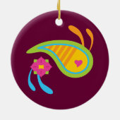 Paisley Fun Keramisch Ornament (Achterkant)