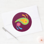 Paisley Fun Ronde Sticker (Envelop)