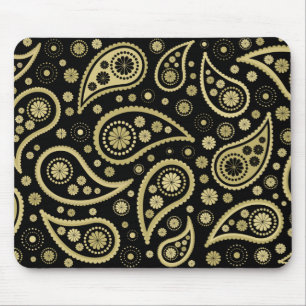 Paisley Funky Print in zwart-wit Muismat