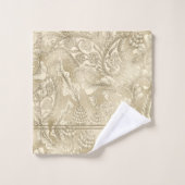 Paisley Garden Floral Monogram Gold/Gold ID750 (Gant de toilette)