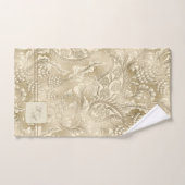 Paisley Garden Floral Monogram Gold/Gold ID750 (Serviette à main)