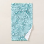Paisley Garden FloraMonogram Cadet Blue/Gold ID750 (Serviette à main)