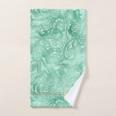 Paisley Garden FloraMonogram Mint Green/Gold ID750 (Serviette à main)