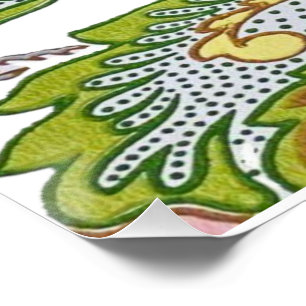 Paisley Garden gestileerd bloemenborduurwerk Perfect Poster