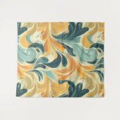 Paisley-geïnspireerd bladpatroon (1) Wandkleed (Voorkant (horizontaal))