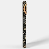 Paisley Geïnspireerd Zwart Beige Designer Bescherm Case-Mate iPhone Case (Achterkant / Rechts)