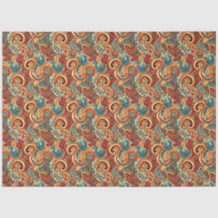 Paisley Golden Flower Abstract Pattern 10 Tissuepapier