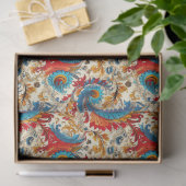 Paisley Golden Flower Abstract Pattern 4 Tissuepapier (Geschenk)