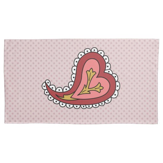 Paisley Heart Kussensloop (Voorkant)