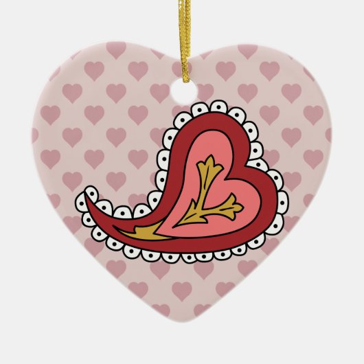 Paisley Heart Ornament (Voorkant)