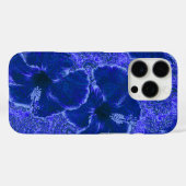 Paisley Hibiscus  Psychedelic Floral Blue Case-Mate iPhone Case (Achterkant (horizontaal))
