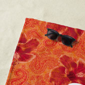 Paisley Hibiscus Psychedelic Floral Strandlaken (In situ)