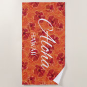 Paisley Hibiscus Psychedelic Floral Strandlaken (Voorkant)