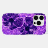 Paisley Hibiscus  Psychedelic Floral Violet Case-Mate iPhone Case (Achterkant (horizontaal))