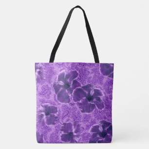 Paisley Hibiscus Vintage sac de plage psychédéliqu