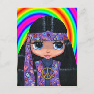Paisley Hippie Doll Briefkaart