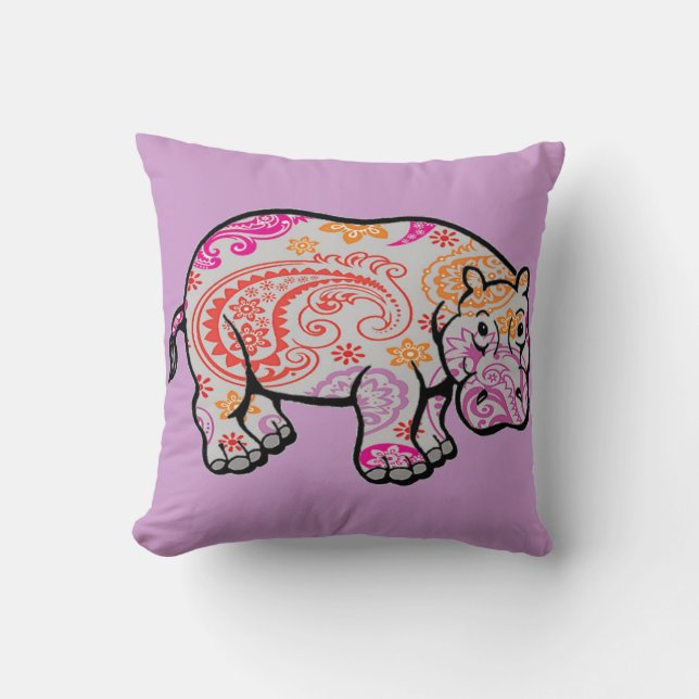 Paisley Hippo Pillow Kussen (Voorkant)