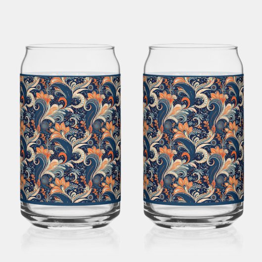 Paisley Honeysuckle Soda Glass Blikvorm Glas (Voorkant)