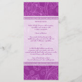 Paisley Impression dans Violet Menu Carte Rack (Devant)