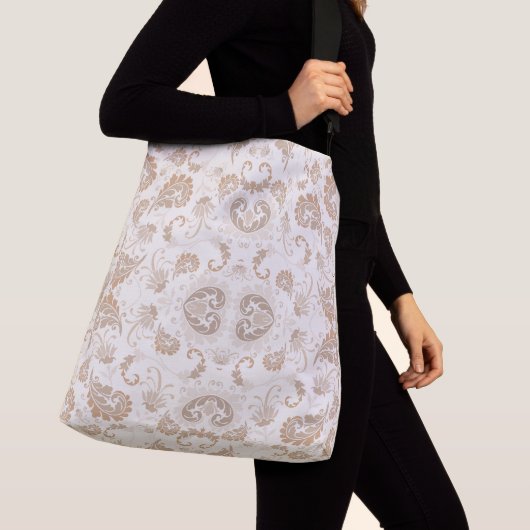 Paisley in Beige Esthetische Modern Tan Brown Crossbody Tas (Dichtbij)