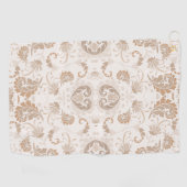 Paisley in Beige Esthetische Modern Tan Brown Golfhanddoek (Horizontaal)