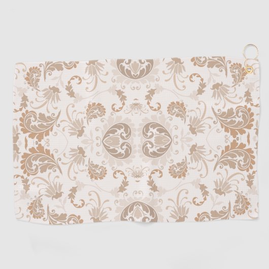 Paisley in Beige Esthetische Modern Tan Brown Golfhanddoek (Horizontaal)